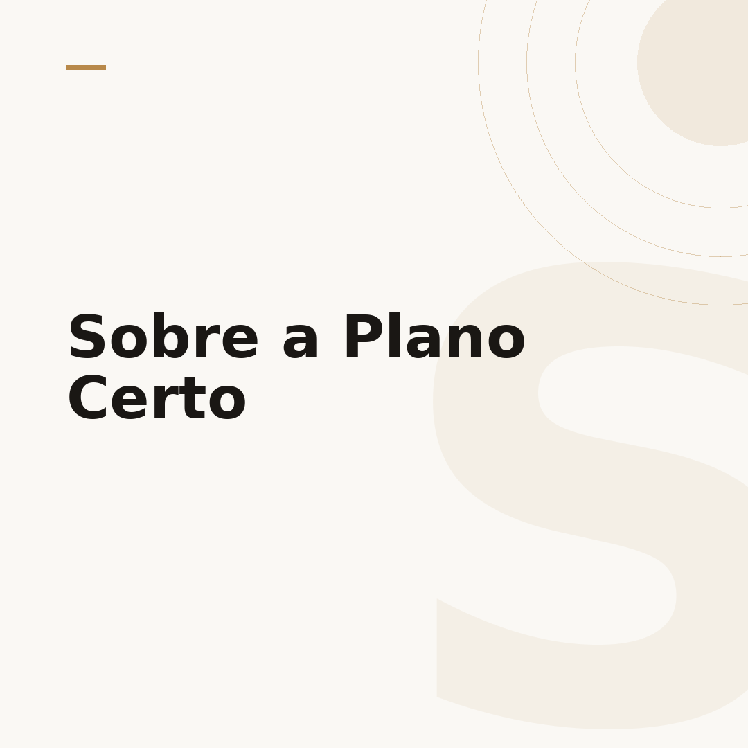 Sobre a Plano Certo